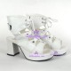 Lolita shoes princess shoe thick sole style 6012white