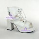 Lolita shoes princess shoe thick sole style 6012white