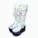 Punk lolita shoes boots thick sole style 6010white