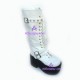 Punk lolita shoes boots thick sole style 6010white