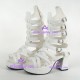 Lolita shoes boots gothic punk sandals high heel style 6018C white