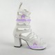 Lolita shoes boots gothic punk sandals high heel style 6018C white