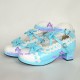 Lolita shoes princess sandals medium heel style 9896E sky light