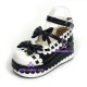 Lolita shoes princess sandals style 9896 black and white