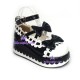 Lolita shoes princess sandals style 9896 black and white