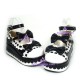 Lolita shoes princess sandals style 9896 black and white