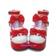 Lolita shoes princess sandals style 9896 red and white