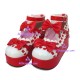 Lolita shoes princess sandals style 9896 red and white