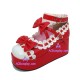 Lolita shoes princess sandals style 9896 red and white