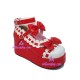 Lolita shoes princess sandals style 9896 red and white