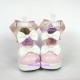 Lolita shoes princess sandals style 9896D pink and white high heel