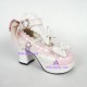 Lolita shoes princess sandals style 9896D pink and white high heel