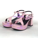 Lolita shoes sandals thick sole style 6015 pink