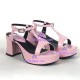 Lolita shoes sandals thick sole style 6015 pink