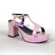 Lolita shoes sandals thick sole style 6015 pink