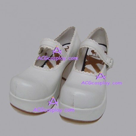 Lolita shoes thick sole style 9127-1 white