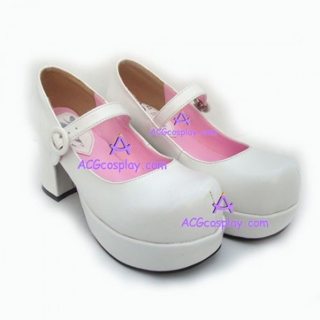 Lolita shoes thick sole style 9890A-1 white