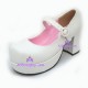 Lolita shoes thick sole style 9890A-1 white