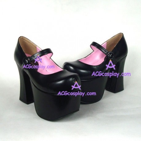 Lolita shoes thick sole style 9890B black