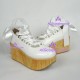 Lolita shoes wedge shoes style 6028 white