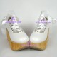 Lolita shoes wedge shoes style 6028 white