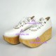 Lolita shoes wedge shoes style 6028 white