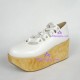 Lolita shoes wedge shoes style 6028 white