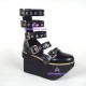 Punk lolita shoes gothic lolita shoes thick sole style 6029 black