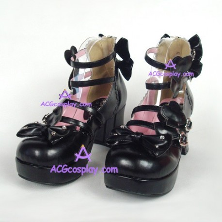 Gothic lolit shoes girl shoes style 8039 black