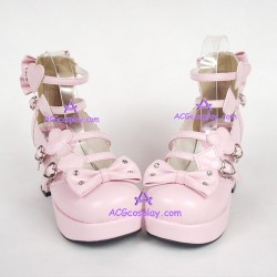 Gothic lolit shoes girl shoes style 8039 pink