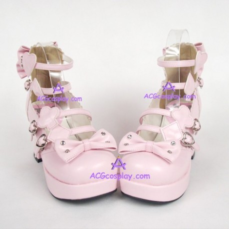 Gothic lolit shoes girl shoes style 8039 pink