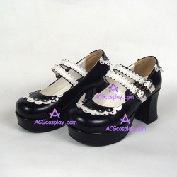 Gothic lolita shoes girl shoes style 8020 black and white