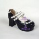 Gothic lolita shoes girl shoes style 8020 black and white