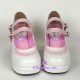 Gothic lolita shoes girl shoes style 8020 white and pink