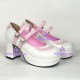 Gothic lolita shoes girl shoes style 8020 white and pink