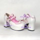 Gothic lolita shoes girl shoes style 8020 white and pink