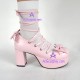 Gothic lolita shoes thick sole girl shoes style 8062 pink