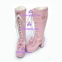 Lolita shoes boots  girl boots thick sole style 8003 pink