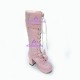 Lolita shoes boots  girl boots thick sole style 8003 pink