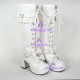 Lolita shoes boots  girl boots thick sole style 8003 white