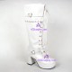 Lolita shoes boots  girl boots thick sole style 8003 white