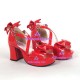 Lolita shoes girl shoes thick sole style 8001 red