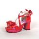 Lolita shoes girl shoes thick sole style 8001 red