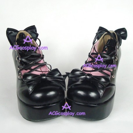 Lolita shoes thick sole girl shoes style  8062 black