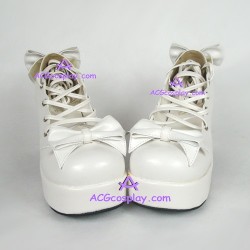 Lolita shoes thick sole girl shoes style 8062 white