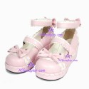 Lolita shoes wedge  shoes girls hoes style 80121 pink and white