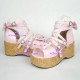 Lolita shoes wedge shoes thick sole style 8002 pink