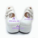 Gothic lolita shoes boots girl shoes thick sole style 8022 white