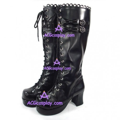 Gothic punk lolita boots shoes pricess boots style 8022 black