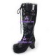 Gothic punk lolita boots shoes pricess boots style 8022 black